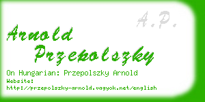 arnold przepolszky business card